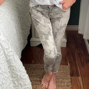 Current Elliott The Stiletto Grey Floral Size 29